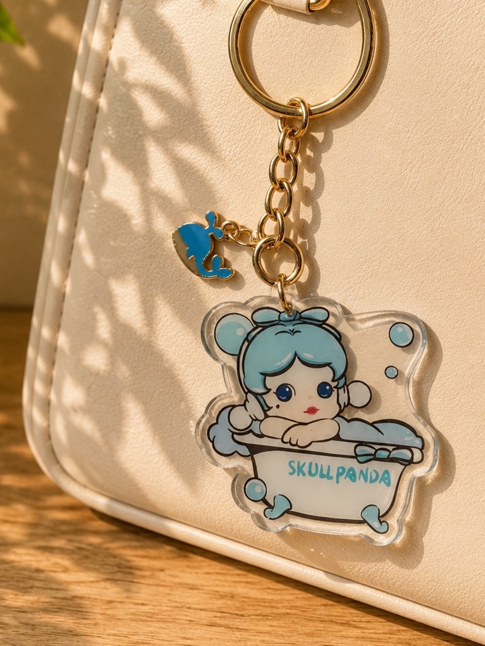 Handmade SKULLPANDA inspired keychain/bag charm